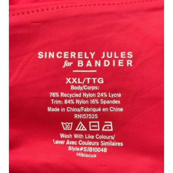 Sincerely Jules For Bandier Rowan Hibiscus Cutout Women's Bra Size XXL - Picture 11 of 12